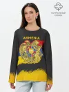Лонгслив женский. Хлопок / Yellow and Black Armenia