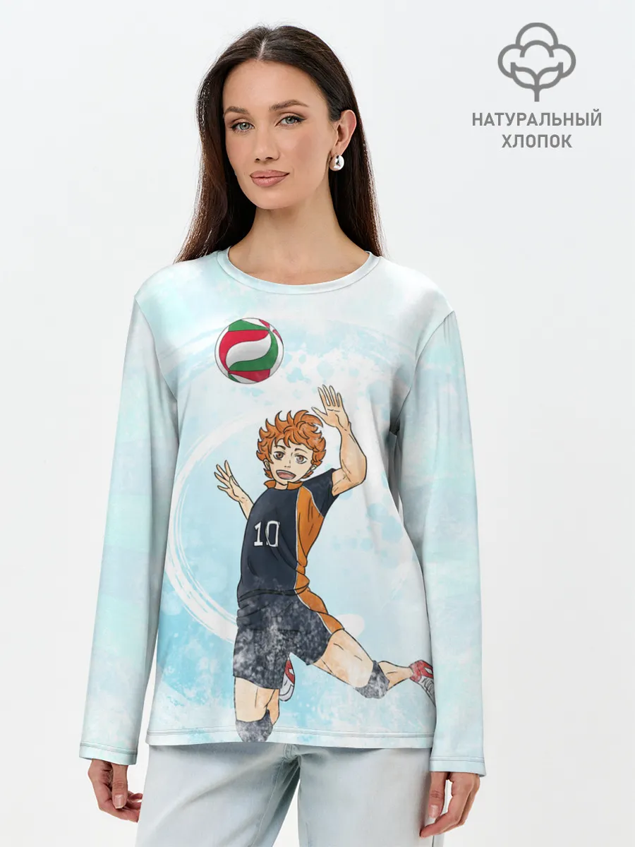 Лонгслив женский. Хлопок / Шоё Хината | Хайкю