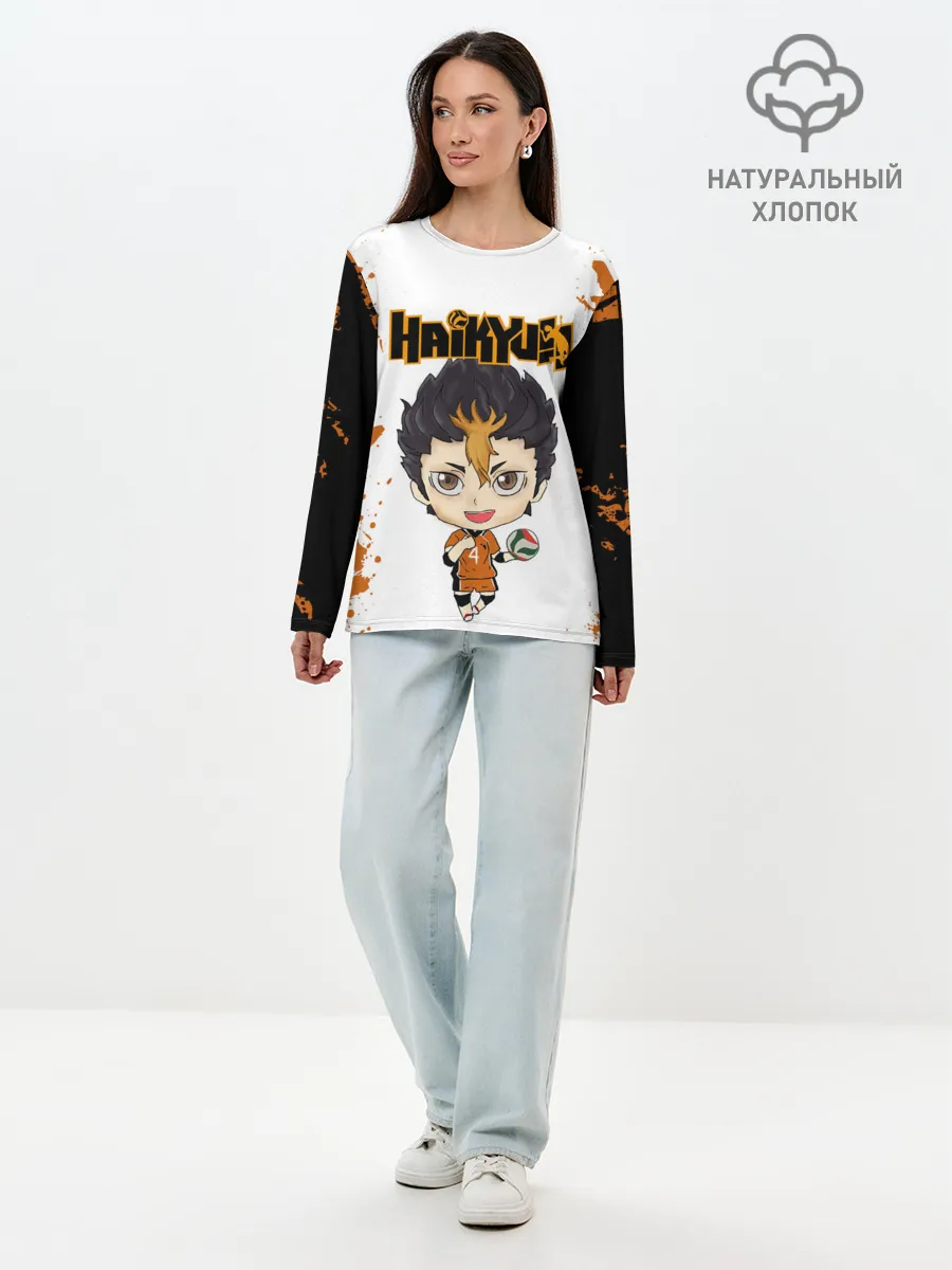 Лонгслив женский. Хлопок / Юу Нишиноя | Nishinoya Yu