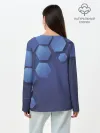 Лонгслив женский. Хлопок / Шестиугольники