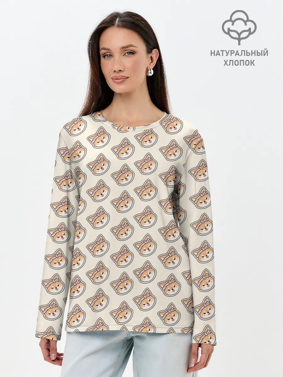 Лонгслив женский. Хлопок / Тарумару