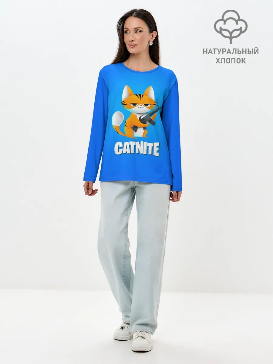Лонгслив женский. Хлопок / Catnite