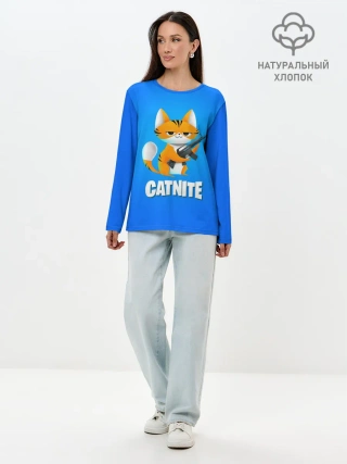 Лонгслив женский. Хлопок / Catnite