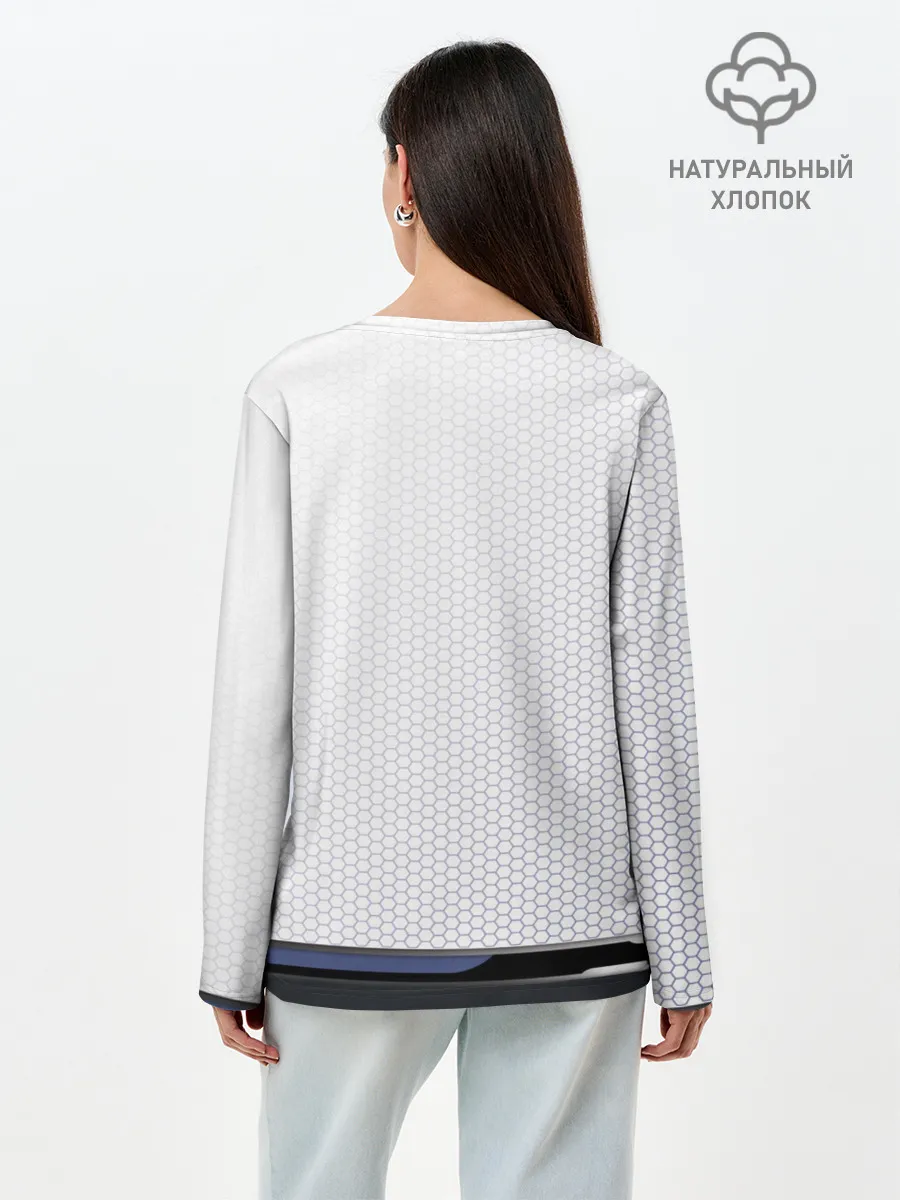 Лонгслив женский. Хлопок / Абстракт