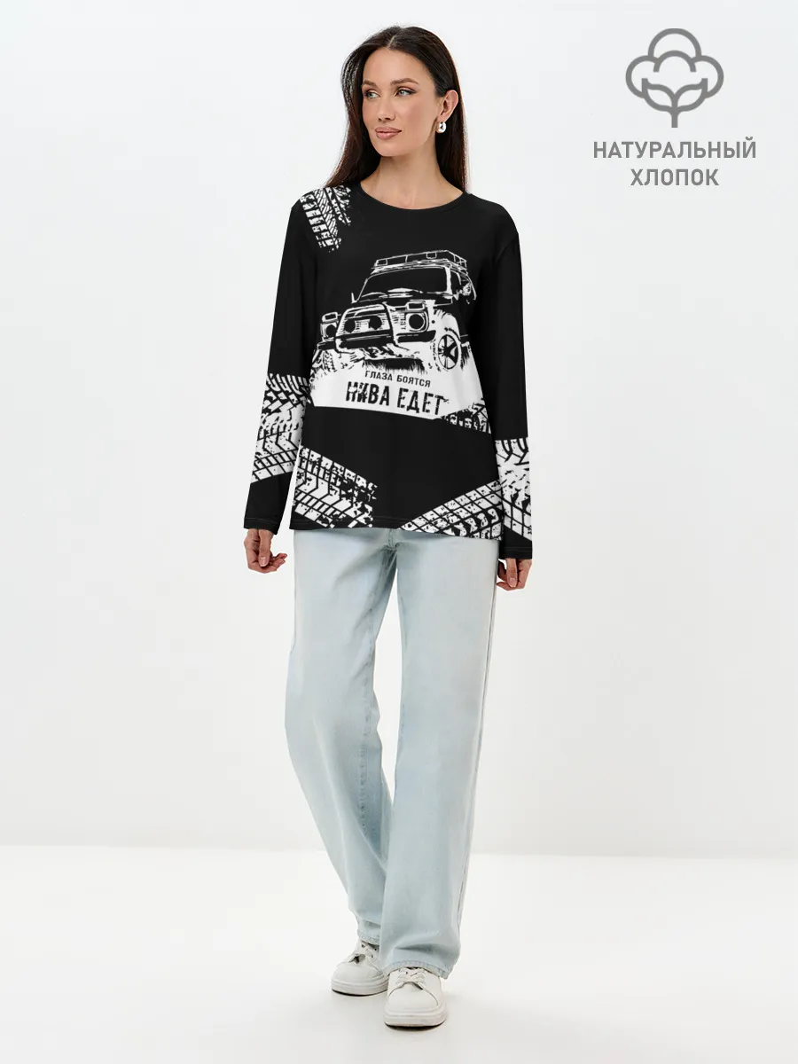 Лонгслив женский. Хлопок / НИВА 4x4