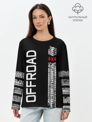 Лонгслив женский. Хлопок / 4x4