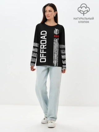 Лонгслив женский. Хлопок / 4x4