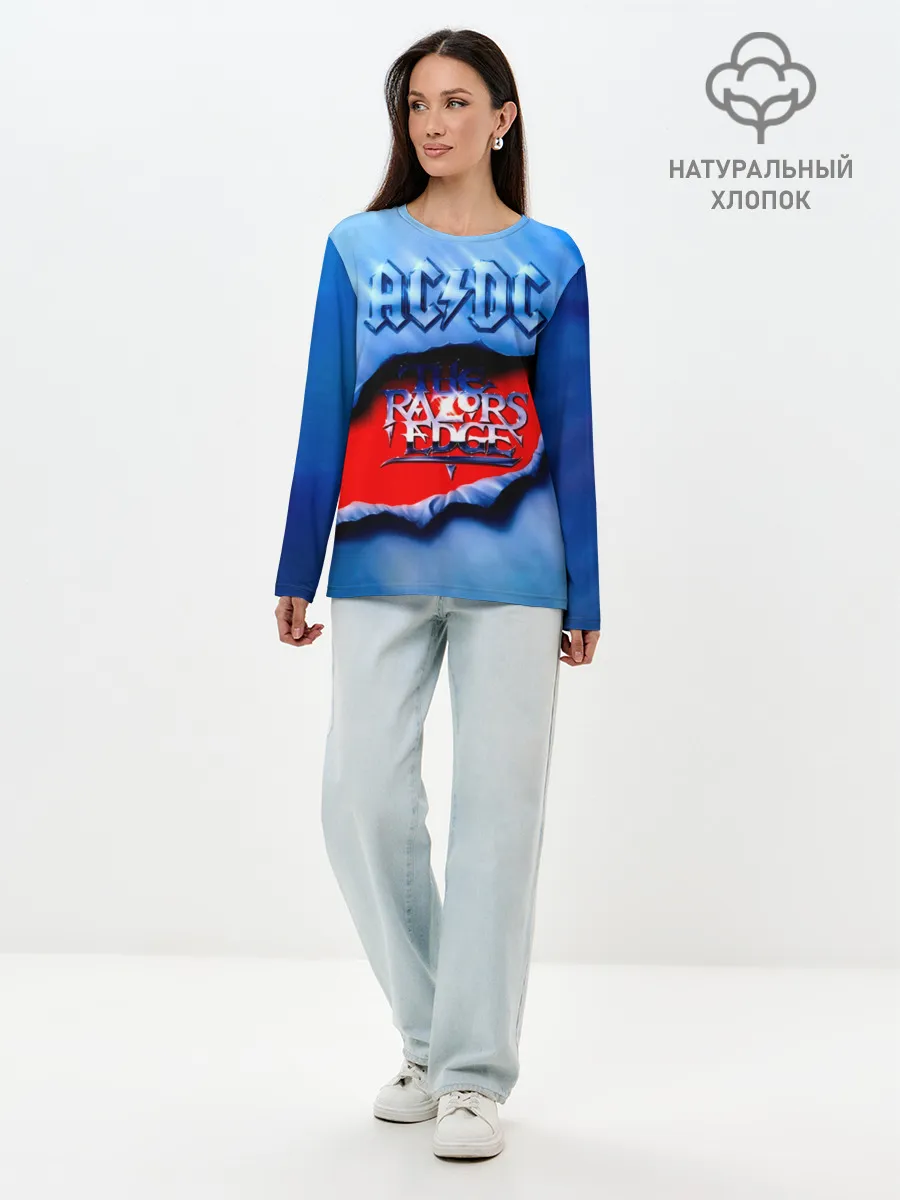 Лонгслив женский. Хлопок / AC/DC - The Razor’s Edge