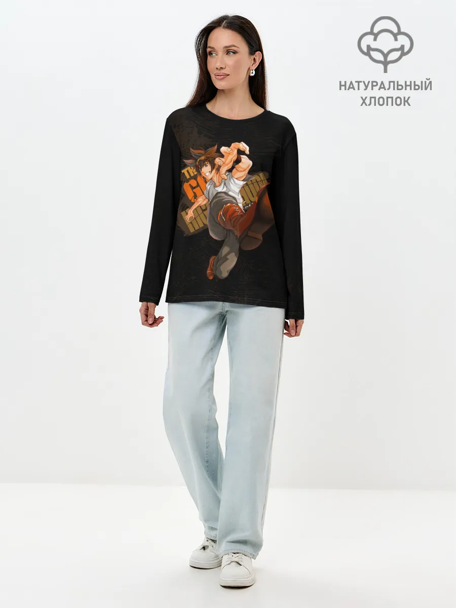 Лонгслив женский. Хлопок / Мори Джин Бог старшей школы