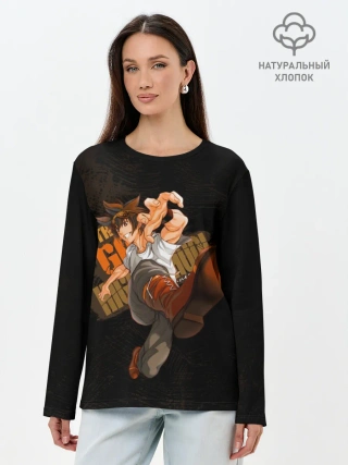 Лонгслив женский. Хлопок / Мори Джин Бог старшей школы