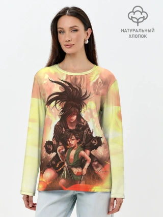 Лонгслив женский. Хлопок / Хяккимару | Такебо | Дороро