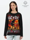 Лонгслив женский. Хлопок / AC/DC HELLS BELLS