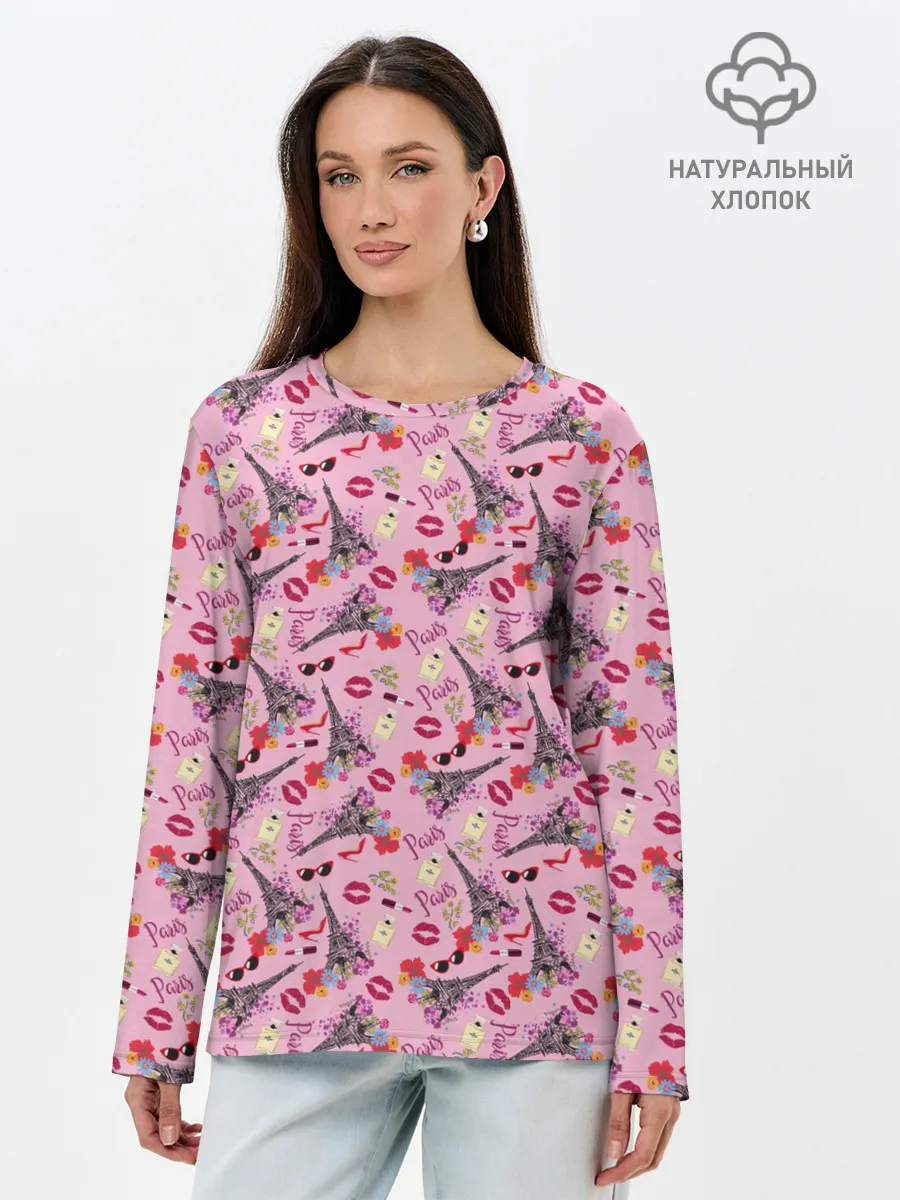 Лонгслив женский. Хлопок / Париж