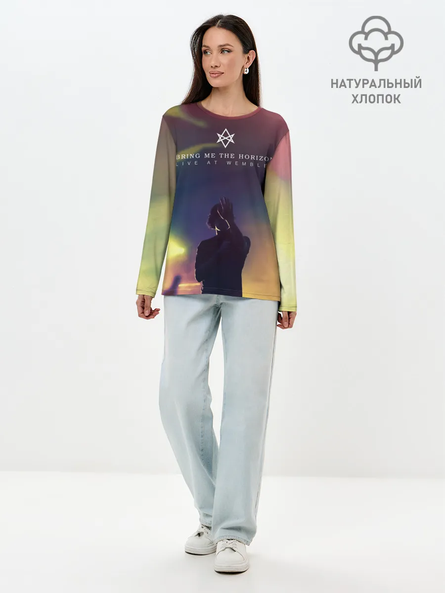 Лонгслив женский. Хлопок / Live at Wembley BMTH