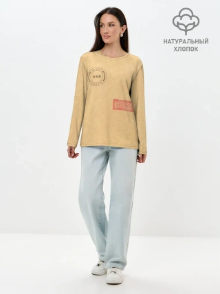 Лонгслив женский. Хлопок / Мумий Тролль — Пиратские копии