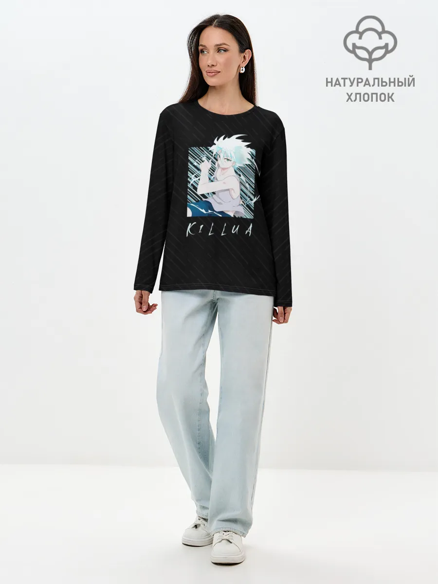 Лонгслив женский. Хлопок / Киллуа Охотник x охотник