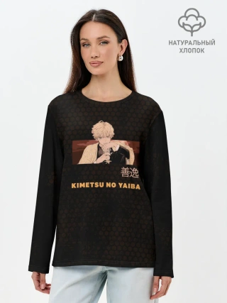 Лонгслив женский. Хлопок / Зеницу Агацума