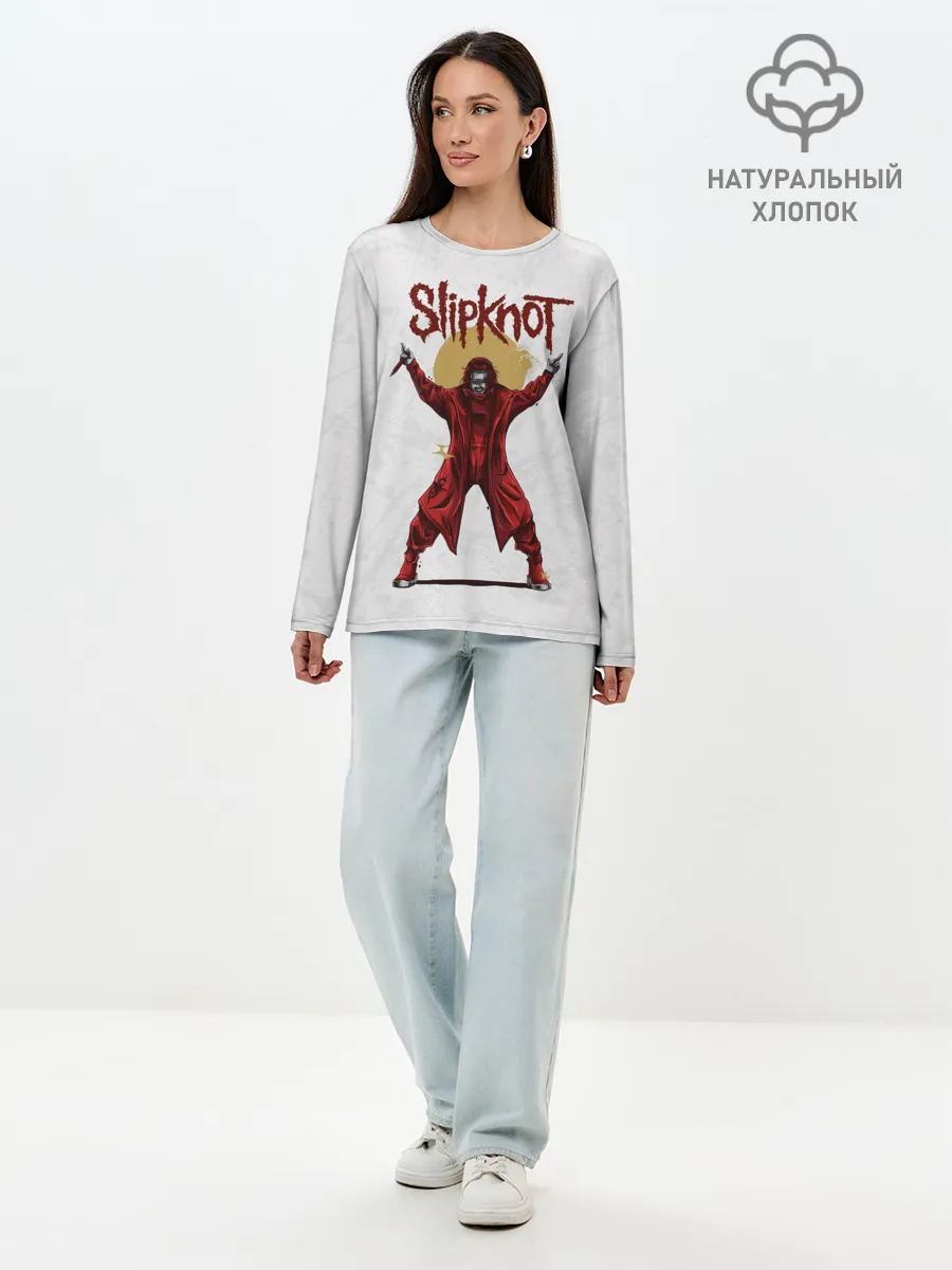 Лонгслив женский. Хлопок / COREY TAYLOR | SLIPKNOT | СЛИПКНОТ