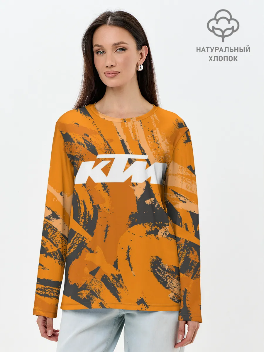 Лонгслив женский. Хлопок / KTM | КТМ