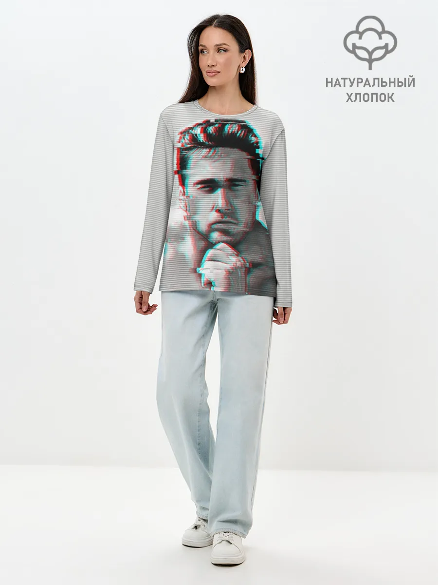 Лонгслив женский. Хлопок / Billie Herrington Gachimuchi