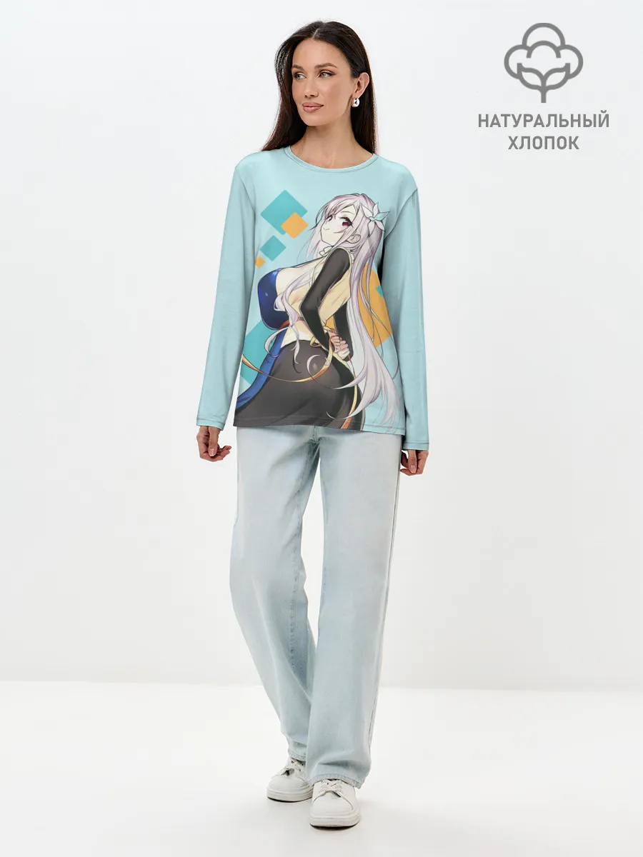Лонгслив женский. Хлопок / Рэона Кисараги