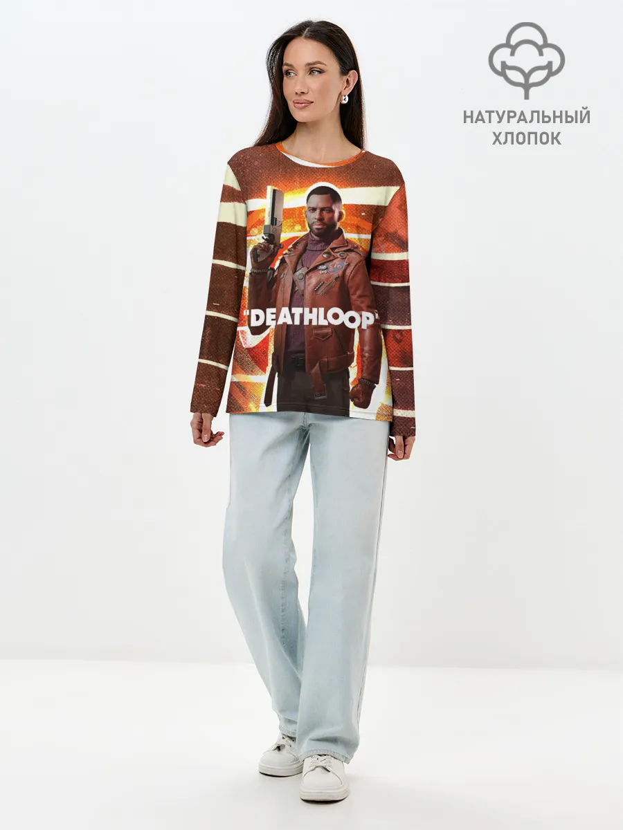 Лонгслив женский. Хлопок / Кольт Ван Deathloop