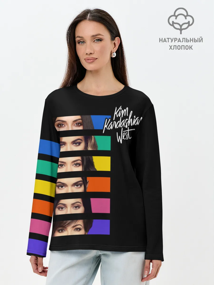 Лонгслив женский. Хлопок / Семейство Кардашьян