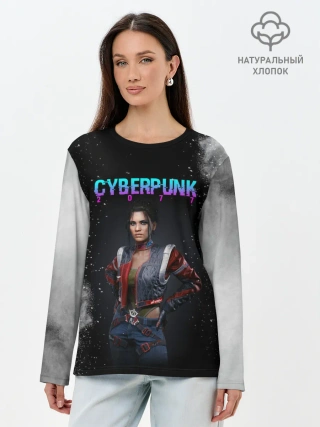 Лонгслив женский. Хлопок / Панам Палмер | КИБЕРПАНК 2077