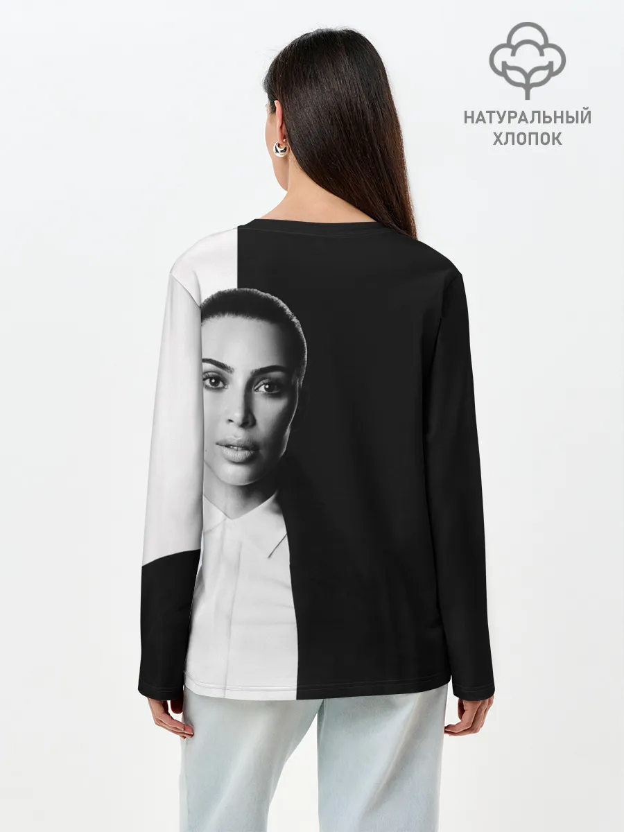 Лонгслив женский. Хлопок / Ким Кардашьян