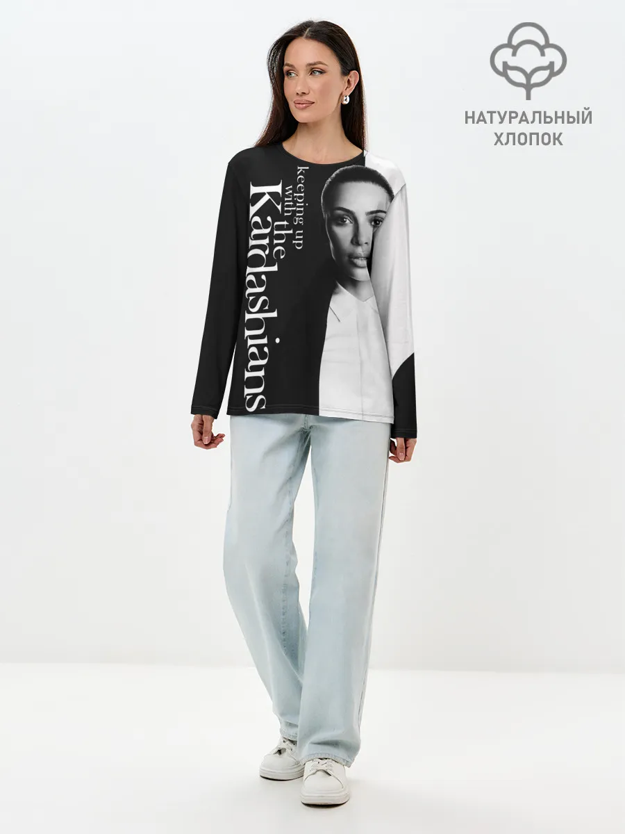 Лонгслив женский. Хлопок / Ким Кардашьян