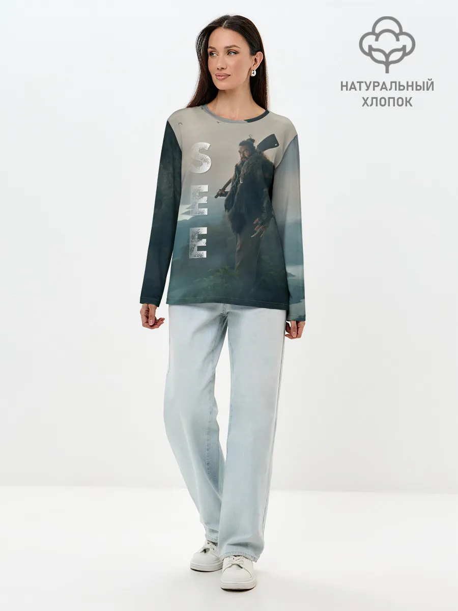 Лонгслив женский. Хлопок / Баба Фосс Видеть