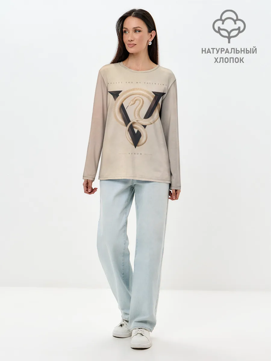 Лонгслив женский. Хлопок / Venom - Bullet For My Valentine