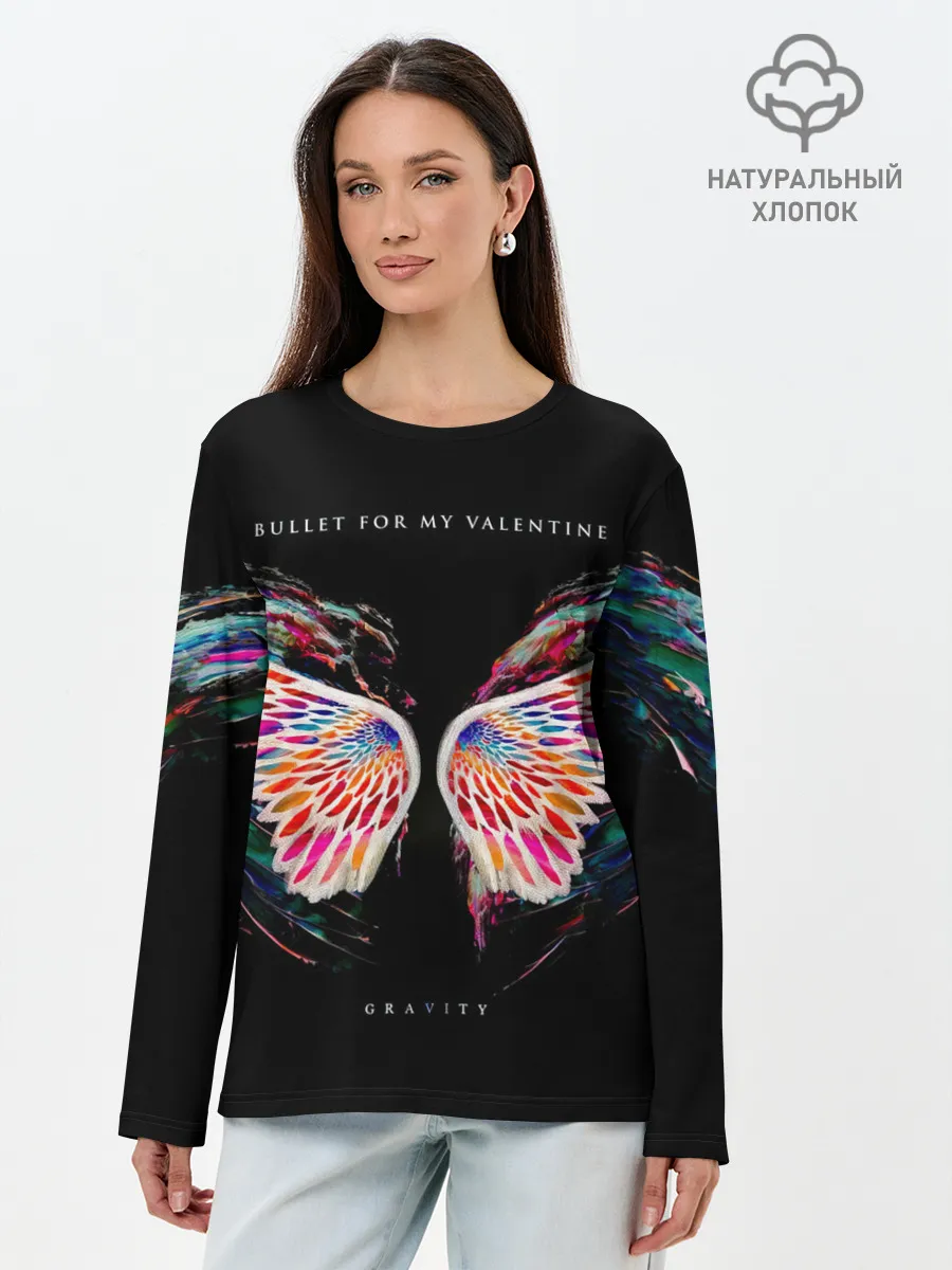 Лонгслив женский. Хлопок / Gravity - Bullet For My Valentine