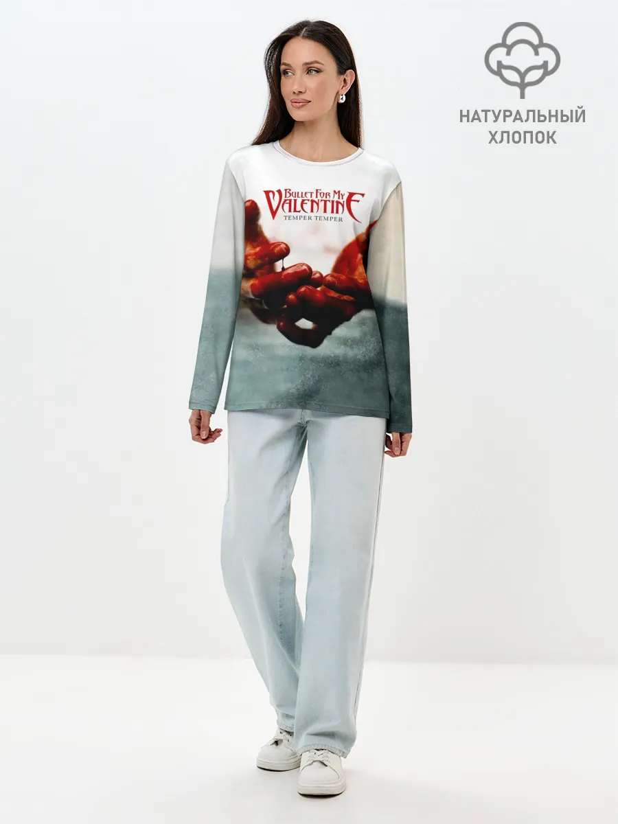 Лонгслив женский. Хлопок / Temper Temper - Bullet For My Valentine