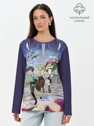 Лонгслив женский. Хлопок / Full Dive RPG Poster