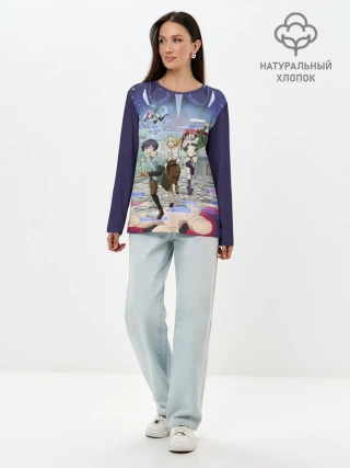 Лонгслив женский. Хлопок / Full Dive RPG Poster