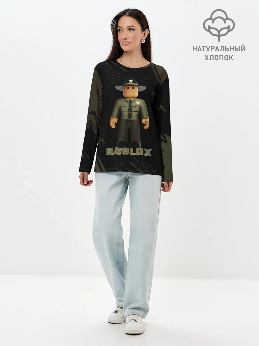 Лонгслив женский. Хлопок / ШЕРИФ | РОБЛОКС