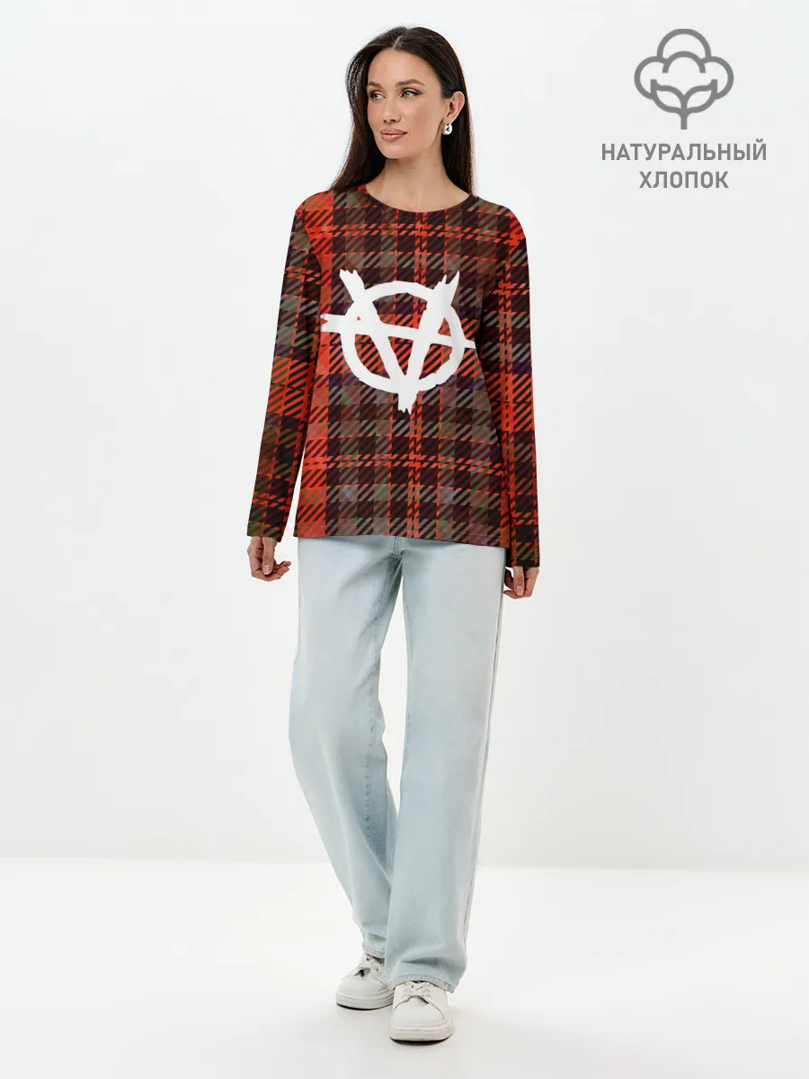 Лонгслив женский. Хлопок / Анархия | Anarchy