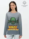 Лонгслив женский. Хлопок / Space Invaders | Old game