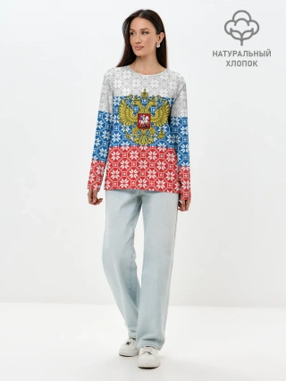 Лонгслив женский. Хлопок / Россия