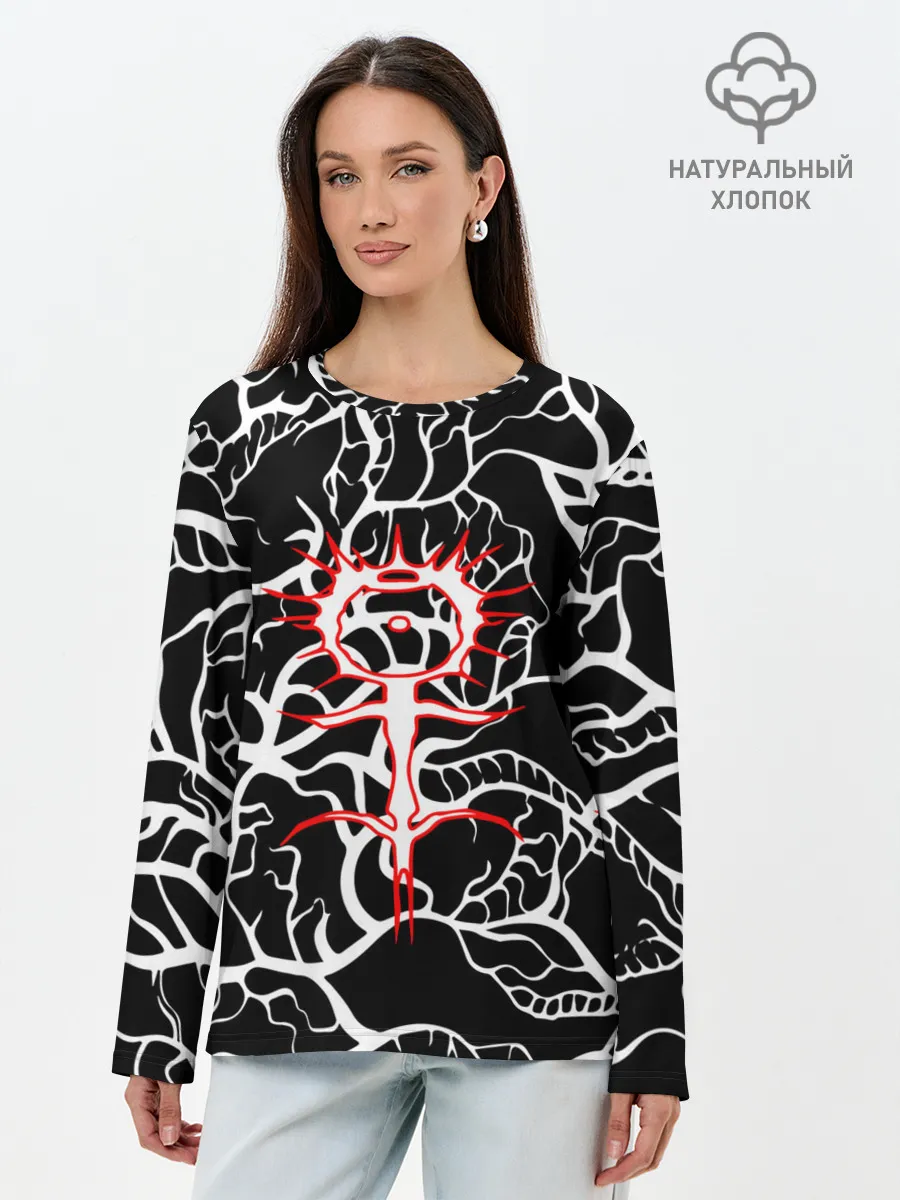 Лонгслив женский. Хлопок / GHOSTEMANE.