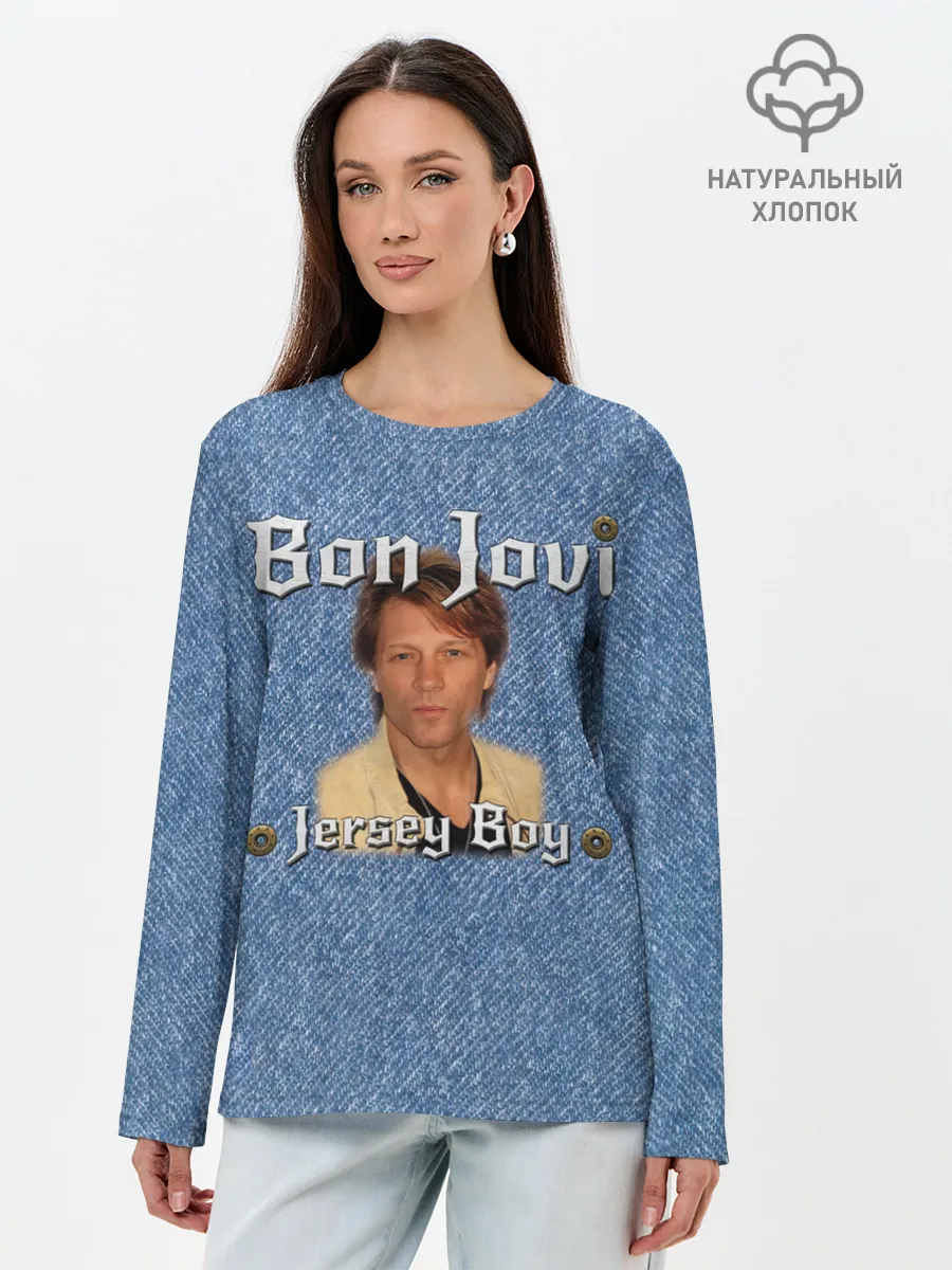 Лонгслив женский. Хлопок / Jersey Boy - Bon Jovi