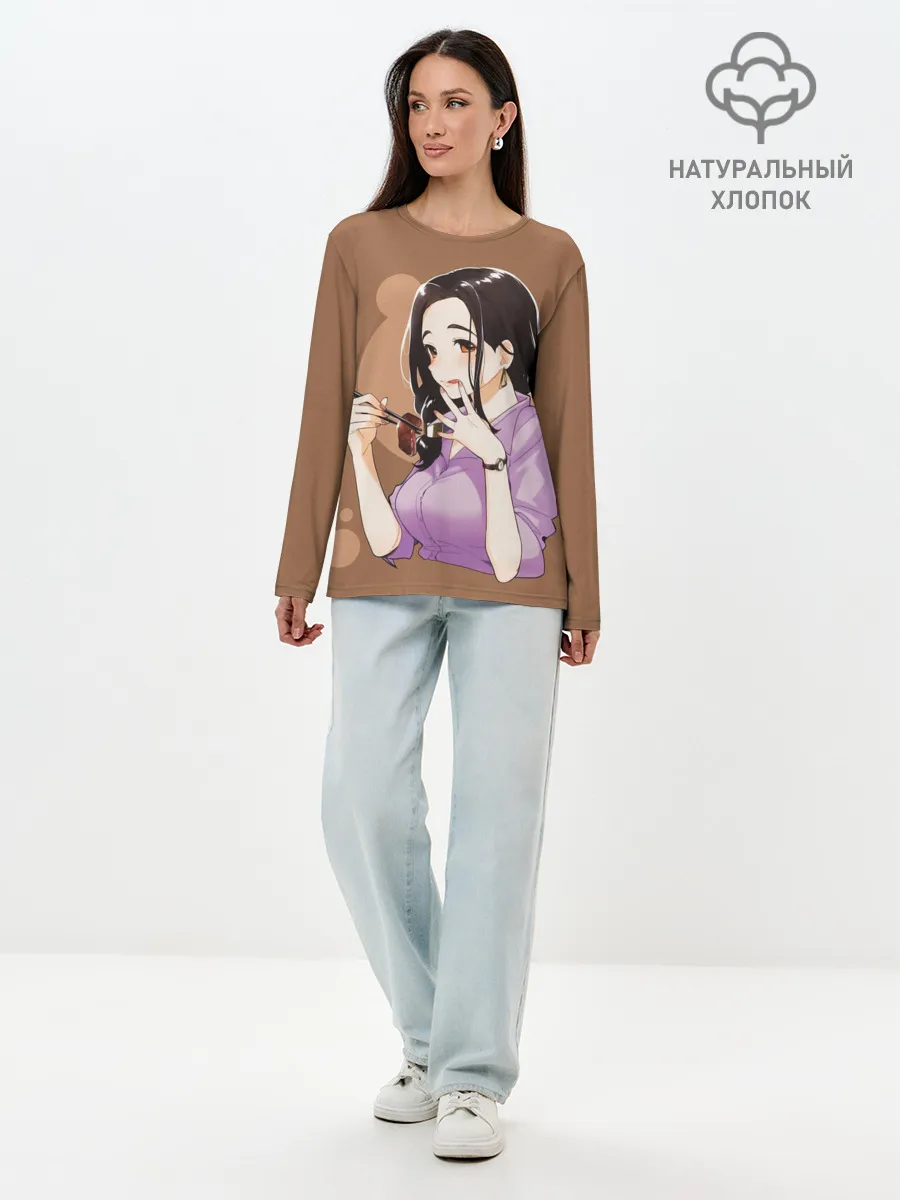 Лонгслив женский. Хлопок / Gotou