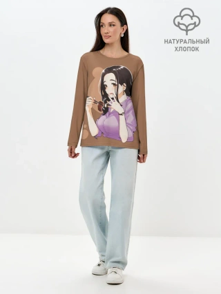 Лонгслив женский. Хлопок / Gotou