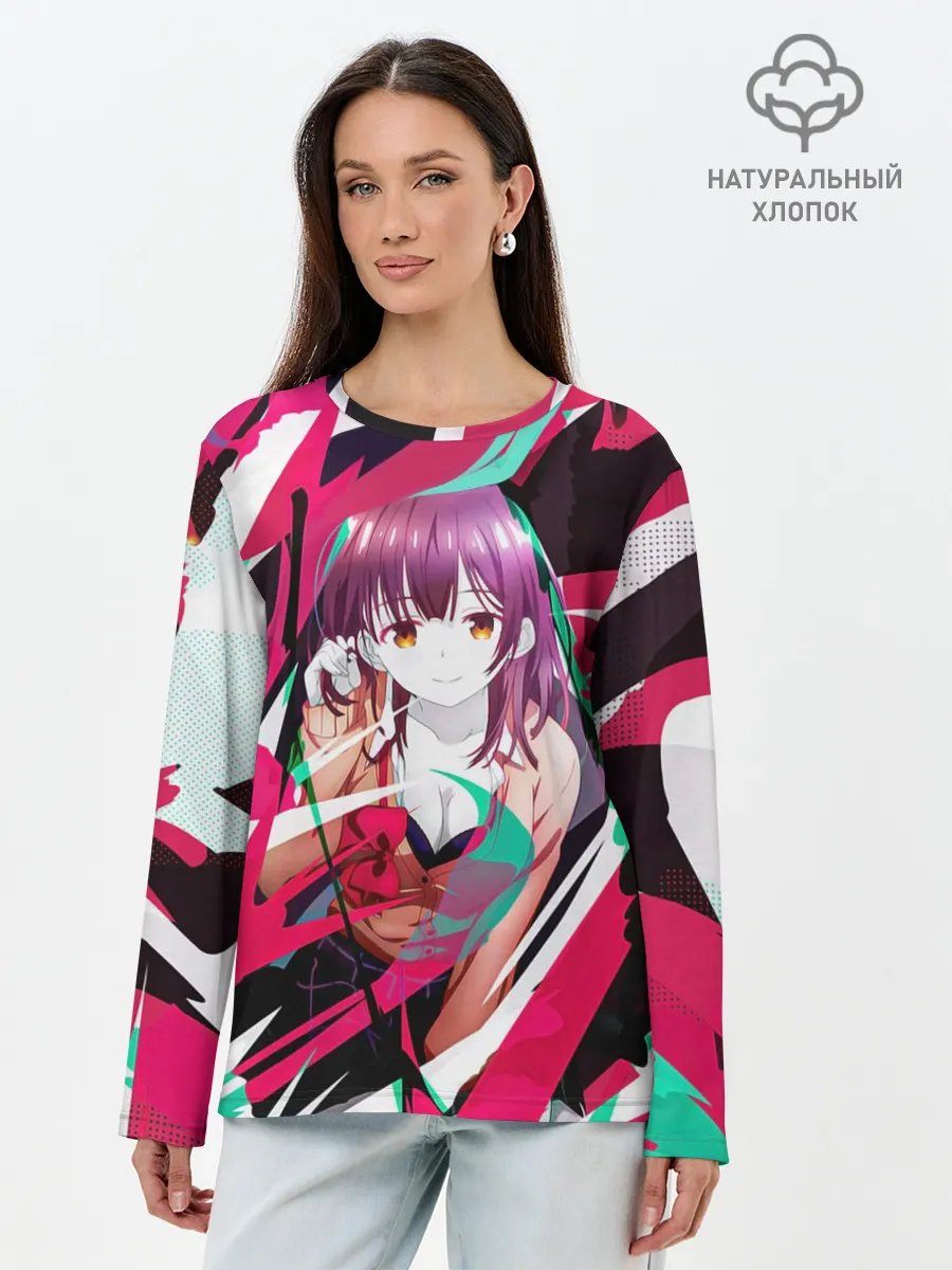 Лонгслив женский. Хлопок / Sayu Ogiwara