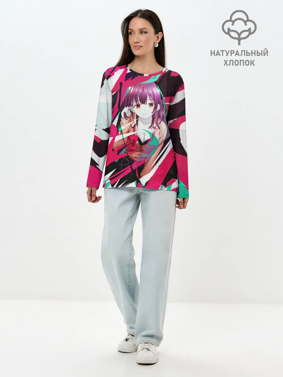 Лонгслив женский. Хлопок / Sayu Ogiwara