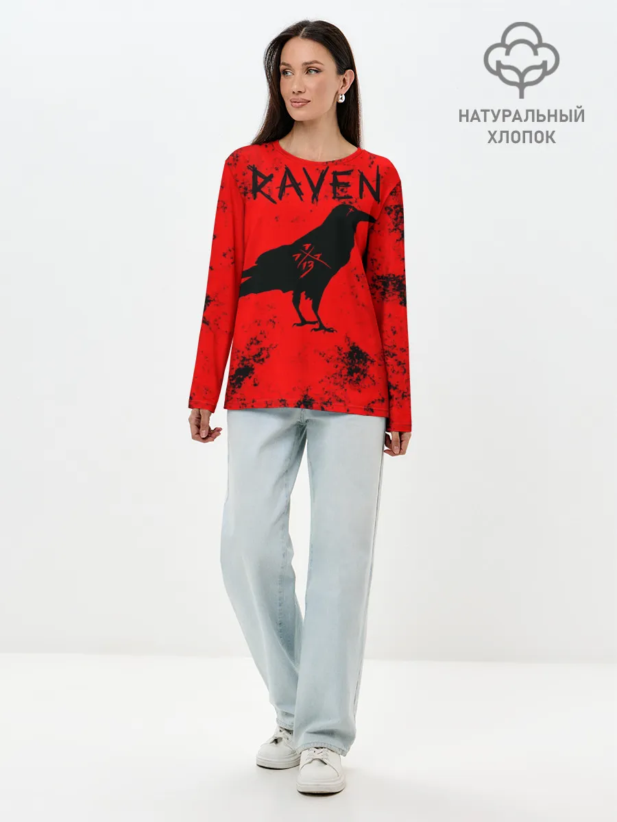 Лонгслив женский. Хлопок / RAVEN