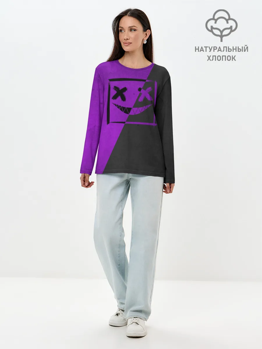 Лонгслив женский. Хлопок / Purple Smile