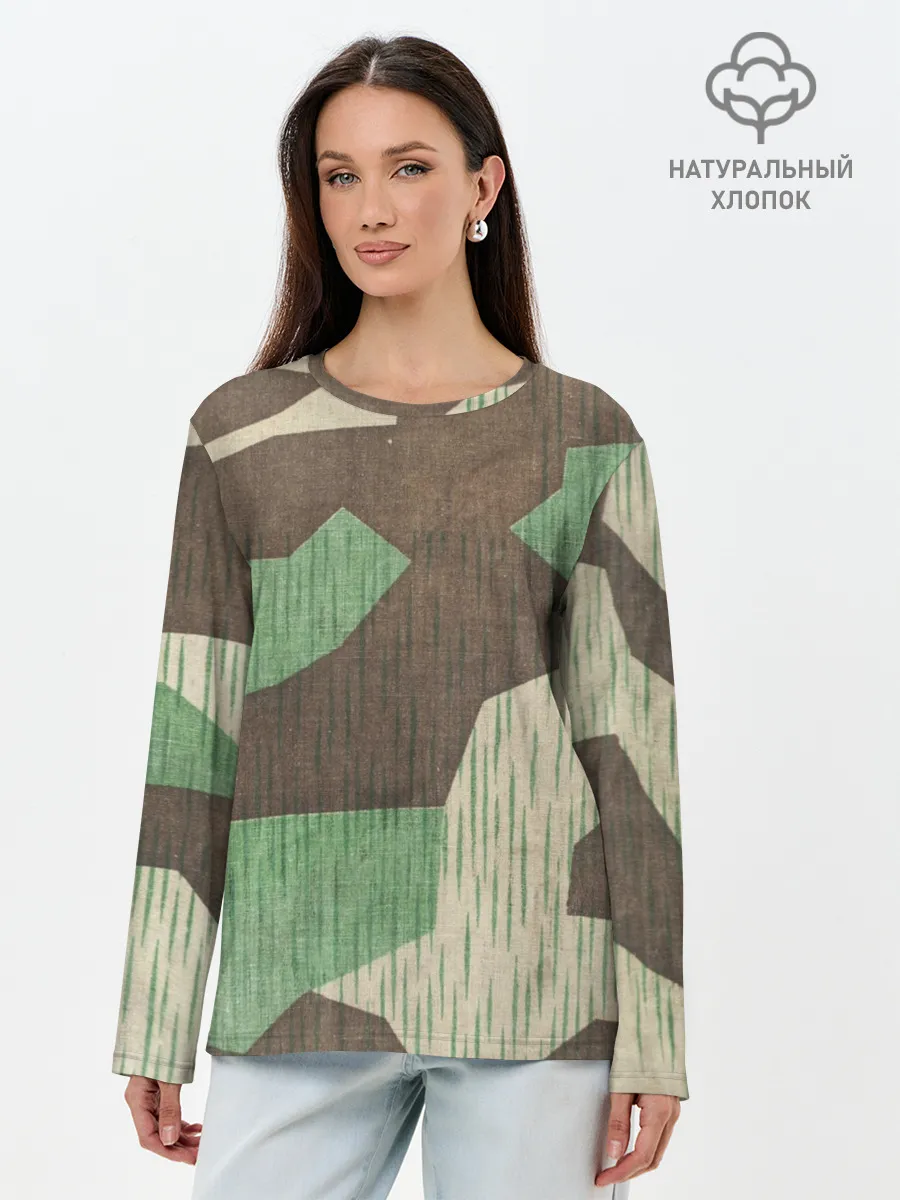 Лонгслив женский. Хлопок / Splittertarnmuster