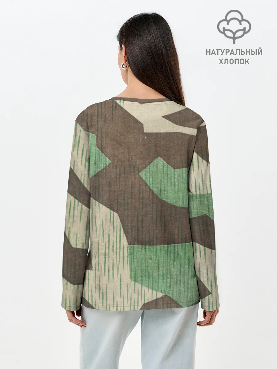 Лонгслив женский. Хлопок / Splittertarnmuster